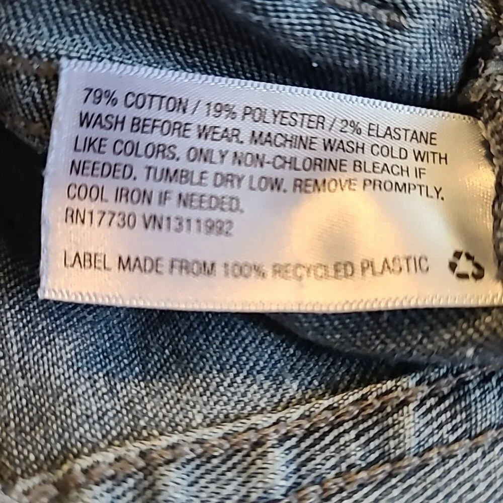 Cat & Jack 5-Pocket Denim Blue Jeans Girls‎ Size 10 Pre-Owned School Stretchy